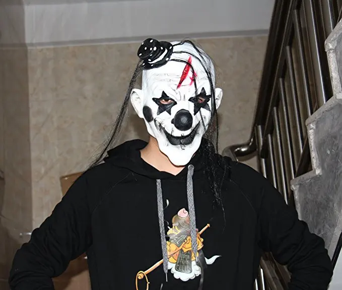 Halloween Forfærdelig Skræmmende Dæmon Klovn Latex Maske-Ond Joker Killer Mask Terror Nyhed Maskerade Full Face-Maske-Fræk Prop