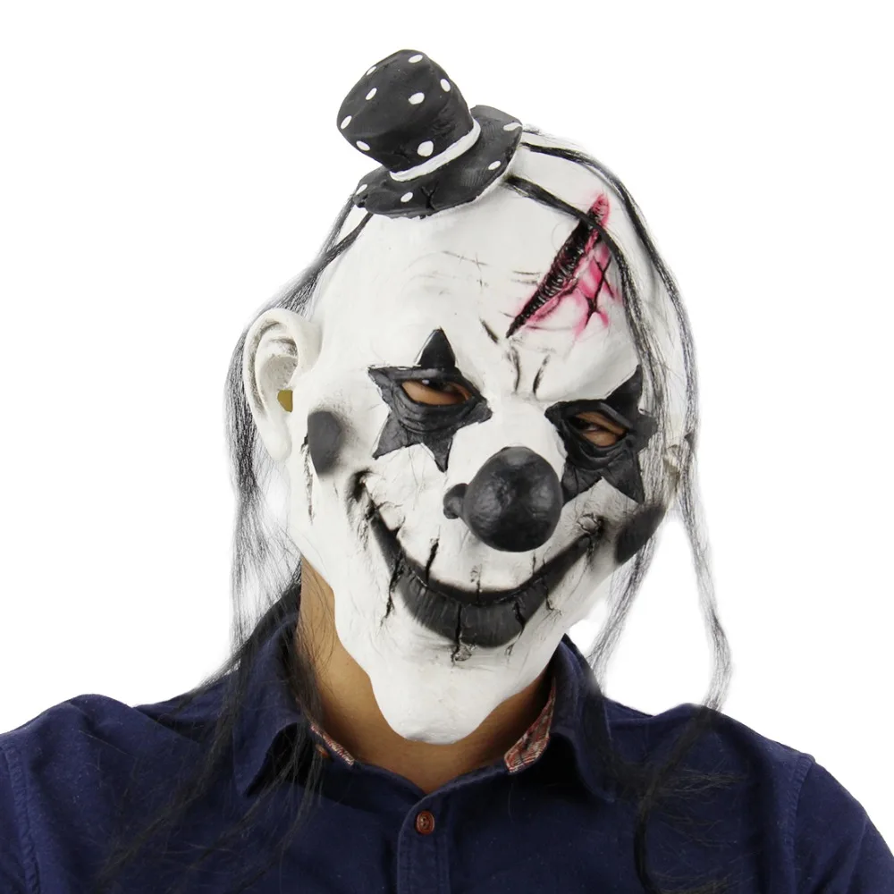 Halloween Forfærdelig Skræmmende Dæmon Klovn Latex Maske-Ond Joker Killer Mask Terror Nyhed Maskerade Full Face-Maske-Fræk Prop