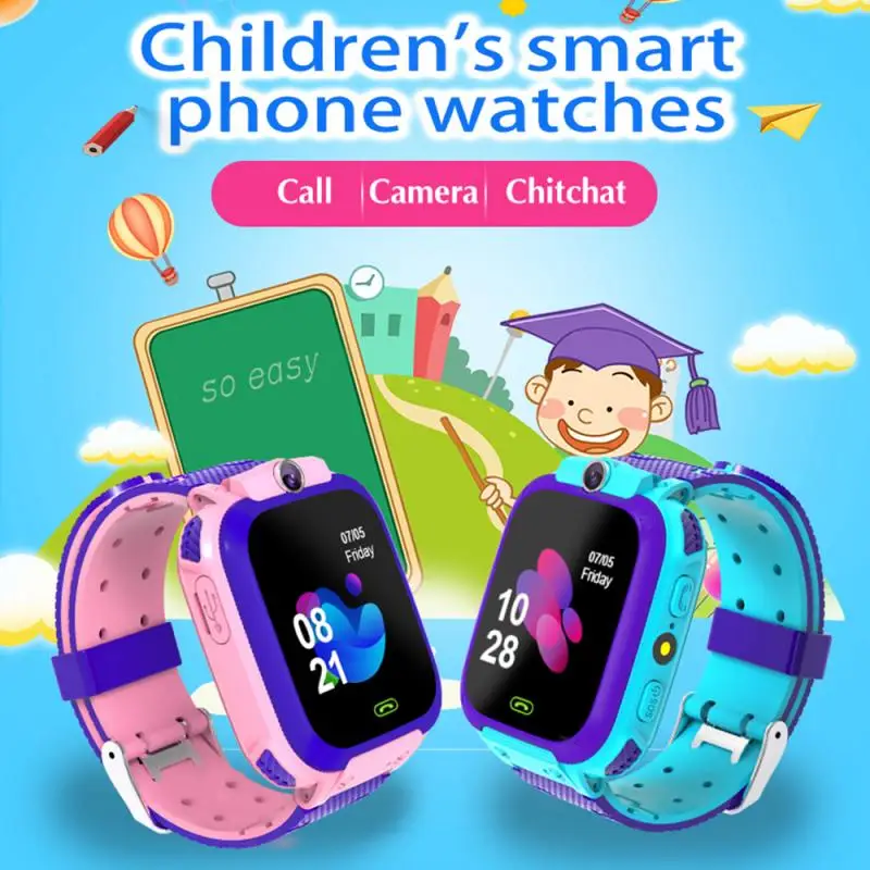 Q12 Børns Smart Ur SOS-Telefon Se Smartwatch Til Børn Med Sim-Kort Foto Vandtæt IP67 Børn Gave Til IOS Android