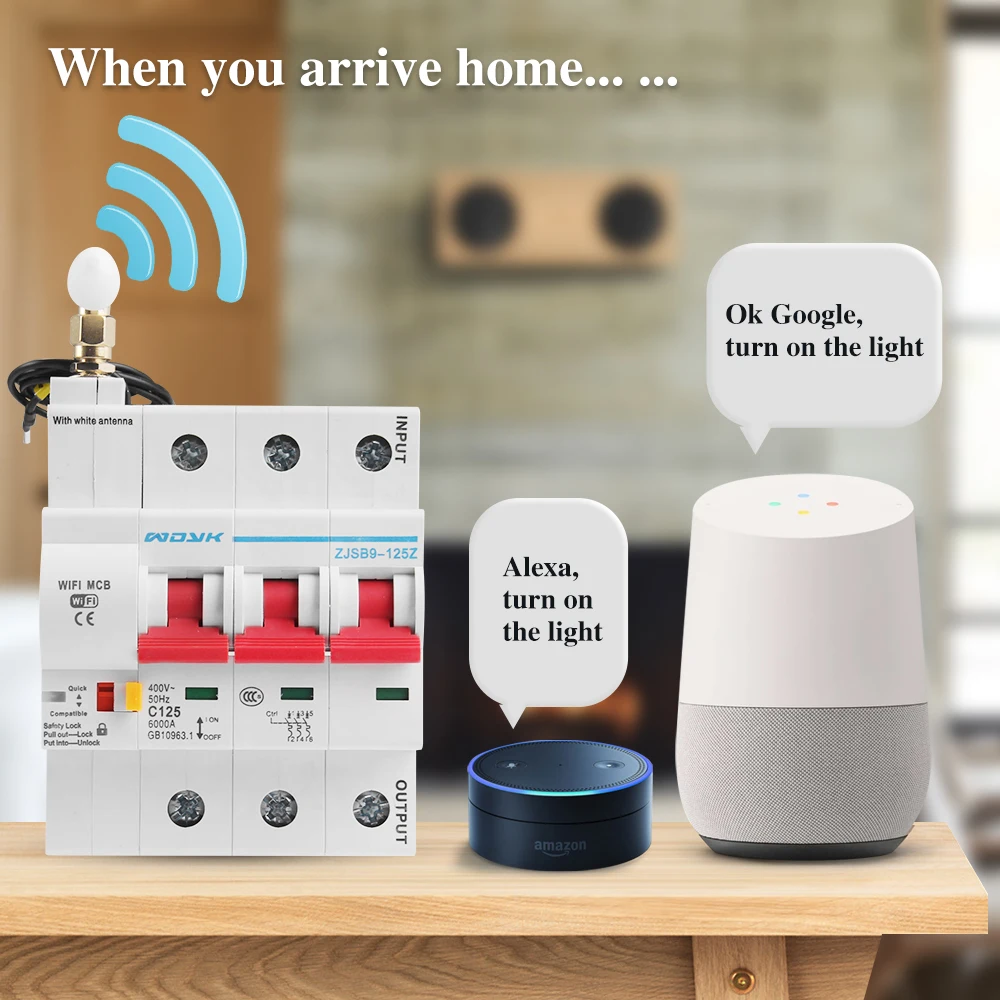 3P WiFi Smart Afbryder Automatisk Skifte overbelastning, kortslutning beskyttelse for Alexa og Google startside for Smart home