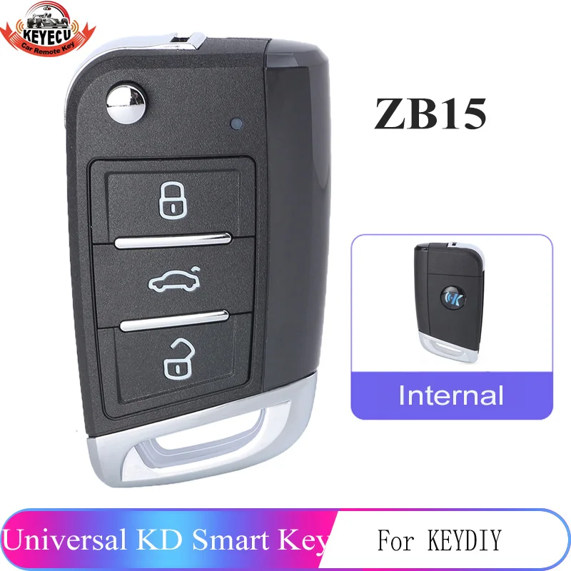 ZB15 KEYDIY Universal 3 Knapper Smart-Tasten for KD-X2 Bil for Fjernbetjening Udskiftning Fit for Mere end 2000 Modeller