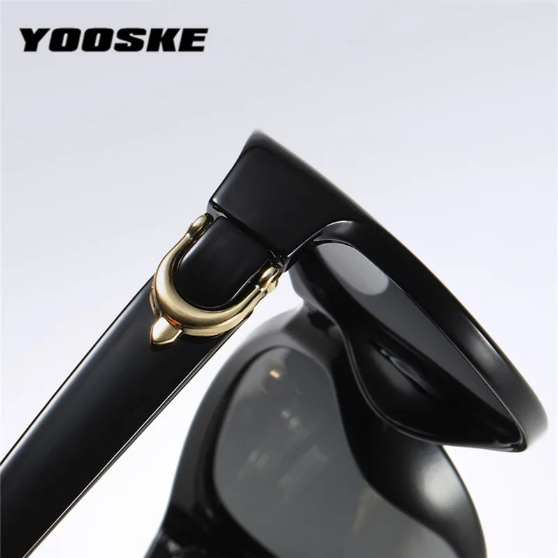 YOOSKE Kvinders Polariserede Solbriller Kørsel Overdimensionerede solbriller Nuancer Damer Vintage Luksus Eyewear Retro Goggle Med Klud