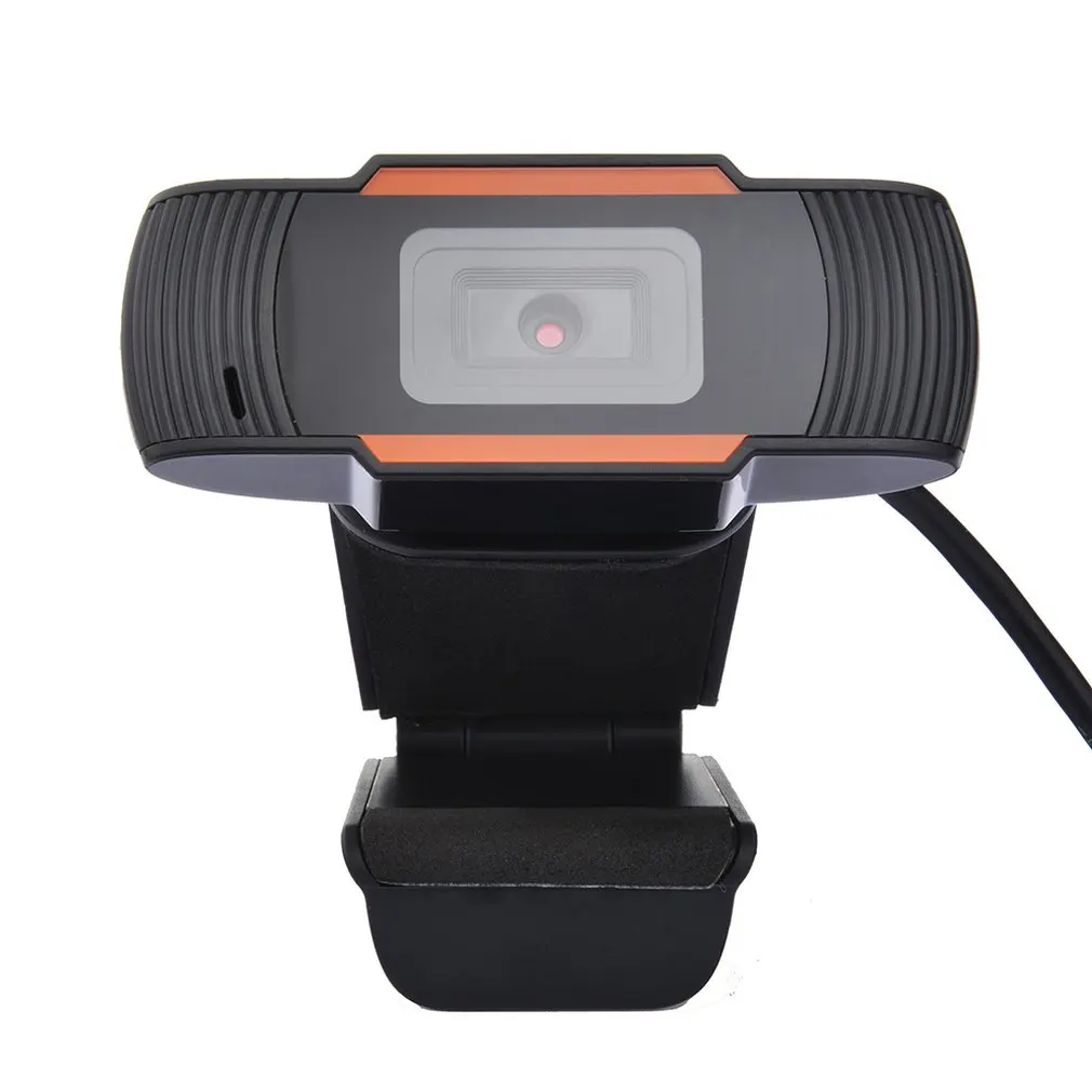 Webcam 720P Computer Drejelig USB 2.0 HD PC Laptop, Kamera Videooptagelse Indbygget mikrofon Gratis Kørsel Webcam