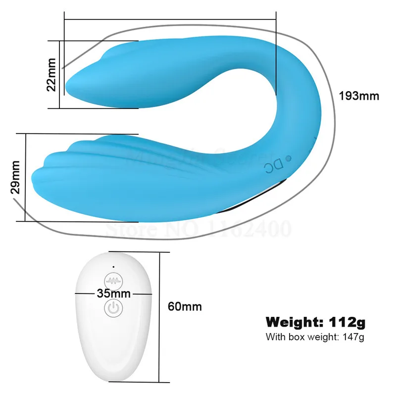 Silikone 10 Speed U-Type Dildo Vibratorer USB-Genopladelig G-Spot Vaginal Vibrator Massager Voksen sexlegetøj til Kvinde, Par