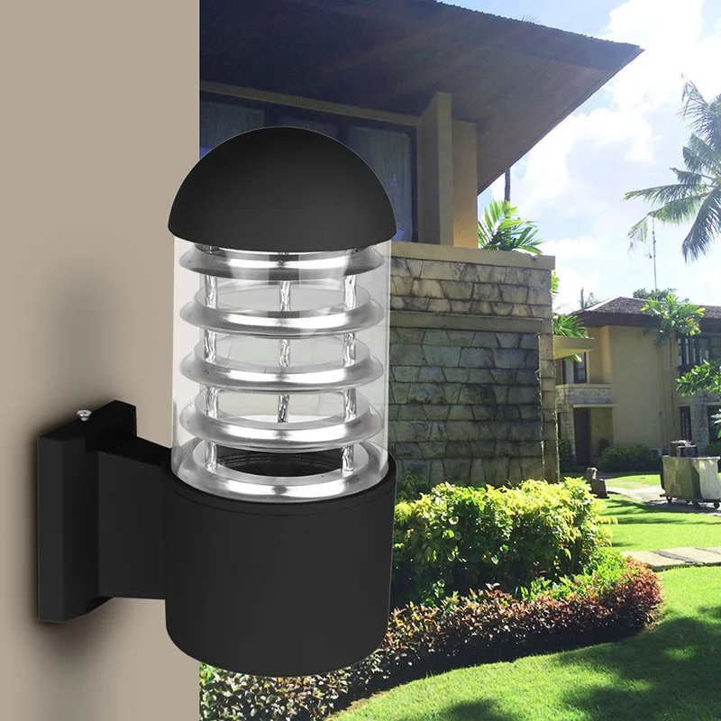 Vandtæt Udendørs Belysning Aluminium Glas Lampeskærm LED-Væg Lys Inventar IP65 væglampe E27 Sokkel AC 85-240V uden Pære