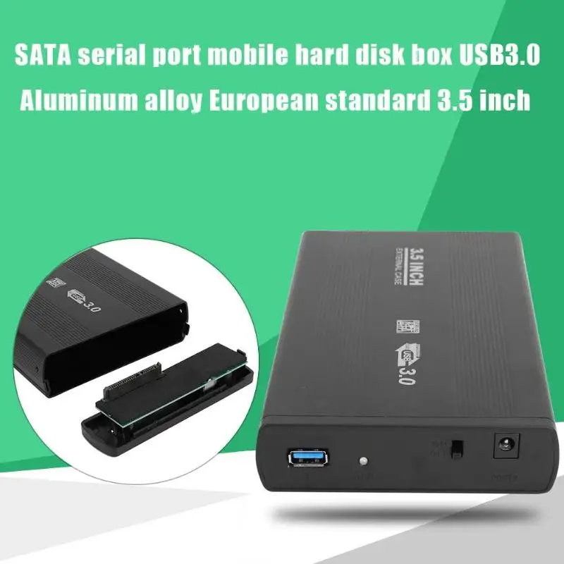 3,5-tommers Harddisk Tilfælde SATA til USB3.0/2.0 Aluminium Legering HDD Tilfældet Ekstern Harddisk Kabinet med USB-Kabel til PC