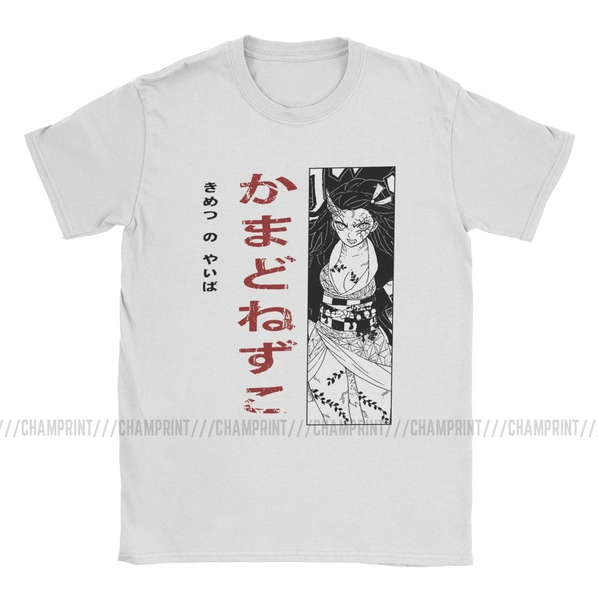 Mænd T-Shirts Nezuko Kimetsu Ingen Yaiba Bomuld Tee Shirt Kort Ærme Demon Slayer Kamado Tanjirou Anime, Manga T-Shirt Plus Størrelse