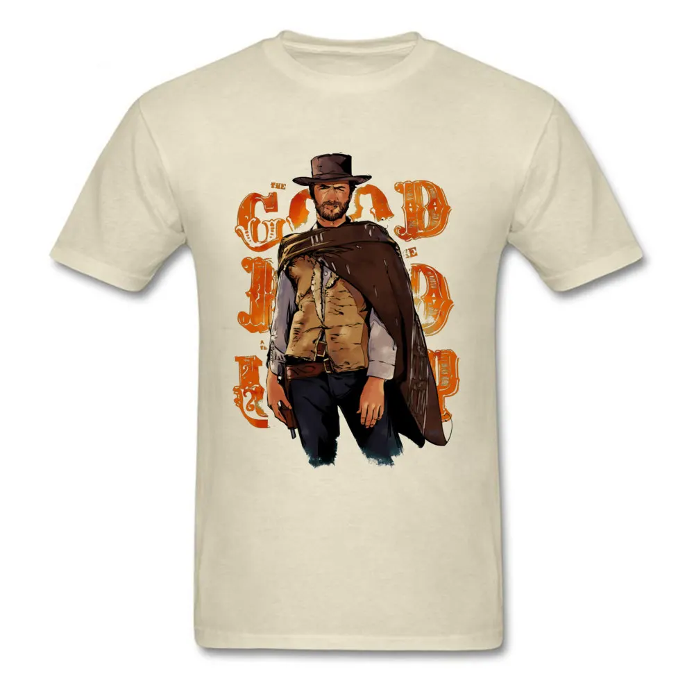 Mandlige Tshirt Clint Eastwood God Dårlig Grim T-Shirt med Korte Ærmer til Mænd T-shirt Hiphop Kpop Cotton Crewneck Plus Size Vintage T-Shirts
