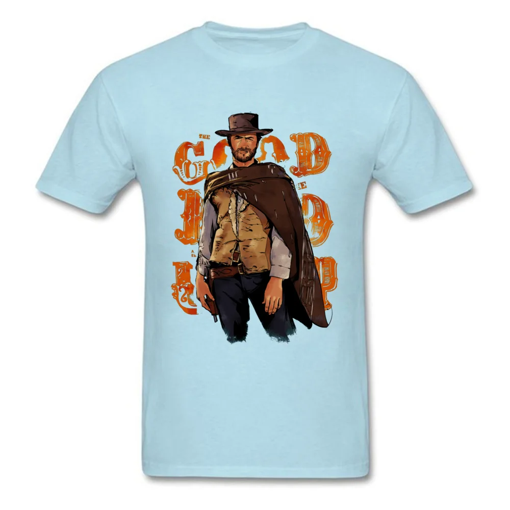 Mandlige Tshirt Clint Eastwood God Dårlig Grim T-Shirt med Korte Ærmer til Mænd T-shirt Hiphop Kpop Cotton Crewneck Plus Size Vintage T-Shirts