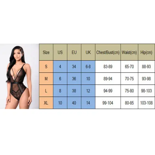 HIRIGIN Sexet-Nattøj-Lace-Kvinder-Babydoll-Tynde Bodysuit-Nattøj Størrelse S M L XL