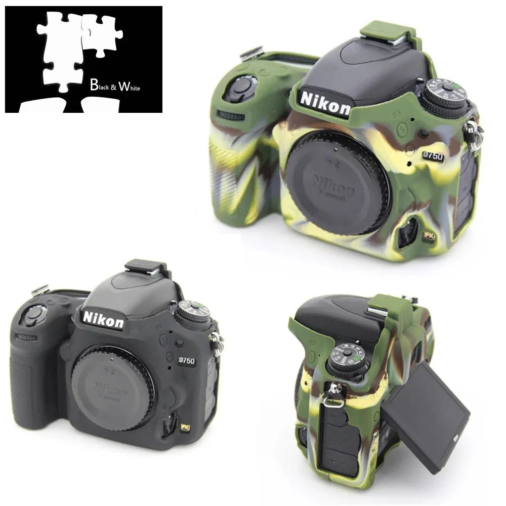 Silikone Rustning Hud etui Cover Protector til Nikon D750 Krop DSLR-Kamera KUN