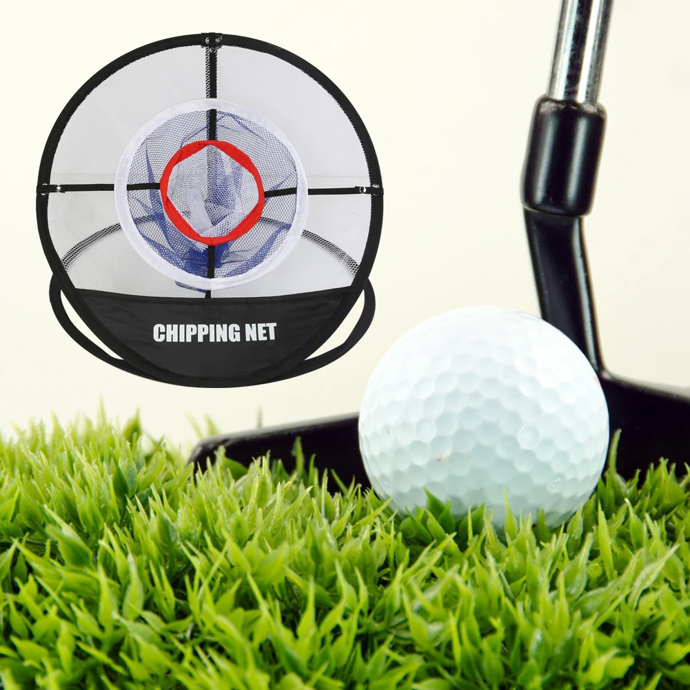 Foldbar Golf Practice Net 3 Lag Skår Rammer Pitching Uddannelse Bure med Opbevaring af Poser, Indendørs Udendørs Haven