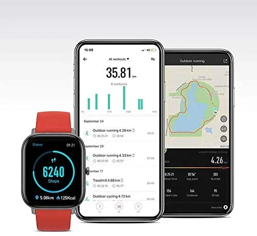 Smart Ur 2020 Aktivitet Tracker Ring Påmindelse Musik Kontrol Amazfit GTS Kvinder Mænd GPS-Vandtæt Smartwatch til Android, IOS