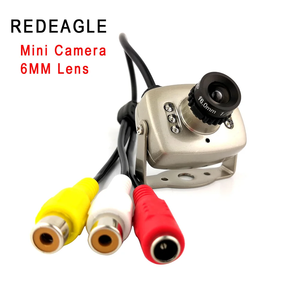 REDEAGLE 600TVL CMOS-Analog Kamera Mini Home Security Video Overvågning Kamera 6stk 940nm IR-Dag, Nat, Lille-AV-Kameraer