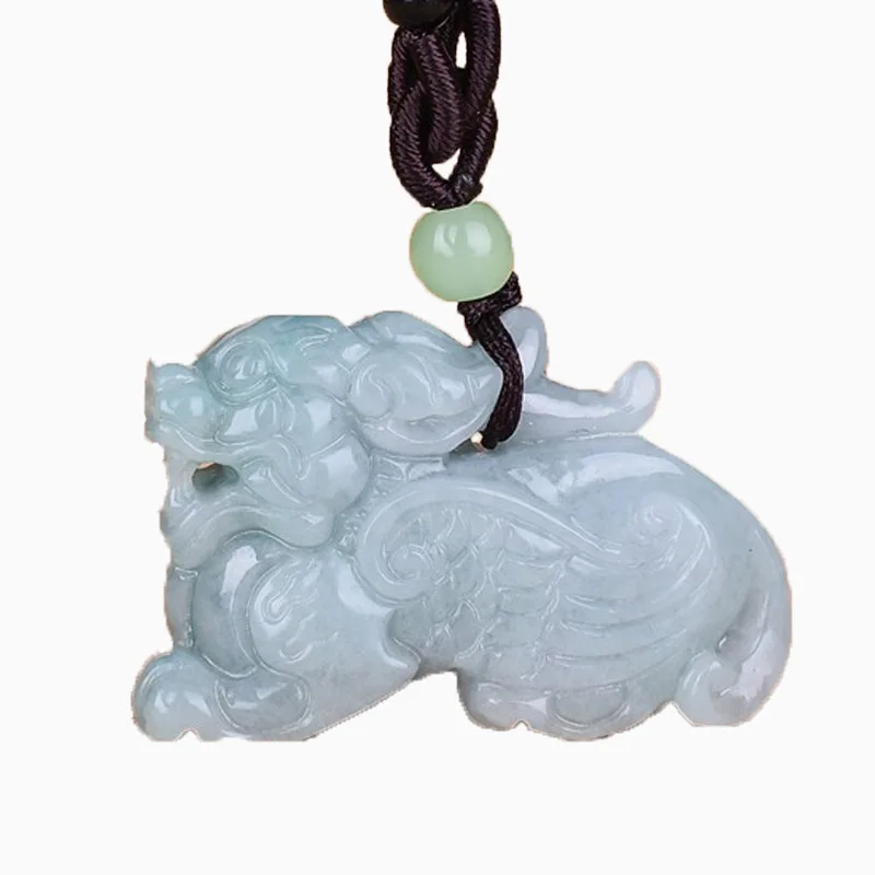 Drop Shipping Burma Jade Brave Tropper Vedhæng Jade Sten, Amulet PiXiu Halskæde Med Kæde Jadeite Smykker Gaver