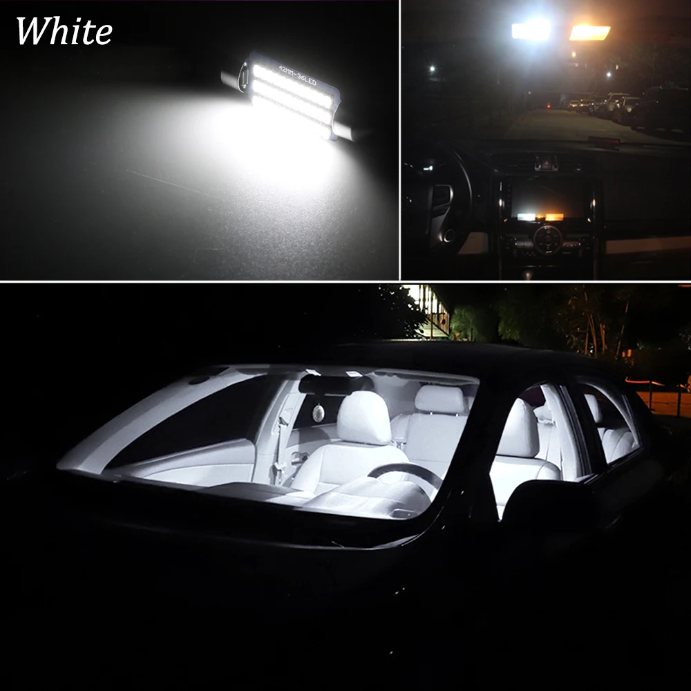 KAMMURI 13Pcs Ingen Fejl Canbus Hvid LED Bilen Kort Light-Pakke-Kit Til Skoda Fabia MK3 Combi NJ5 (+)