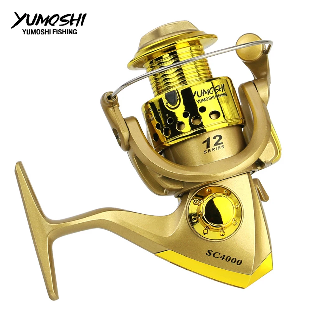 Yumoshi SC Serien Plast Galvanisering fiskehjul 8BB Forsynet med Spinning Reel Hånd-Hjul Til Havet Pod Rock Fiskeri Ny Stil