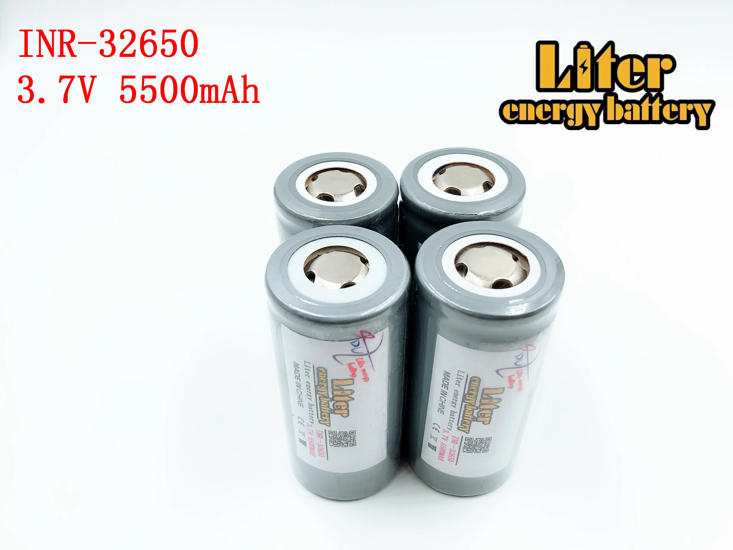 Høj Kapacitet 5500mAh 3,7 V 32650 Li-ion Genopladeligt Batteri med 18A afladningsstrøm for LED Lygter Forlygter