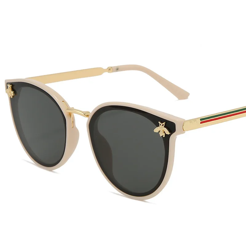 2020 luksus bee Fashion for women Solbriller Mænd Pladsen Brand Design Overdimensionerede solbriller Oculos Retro mandlige strygejern uv400