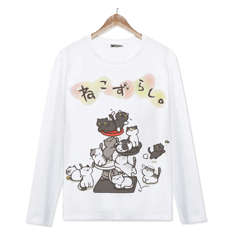 Anime Neko Atsume Kat Pullover Pels Hættetrøje Sweatshirt Cosplay Herre Dame Unisex Kostumer Søde Kawaii