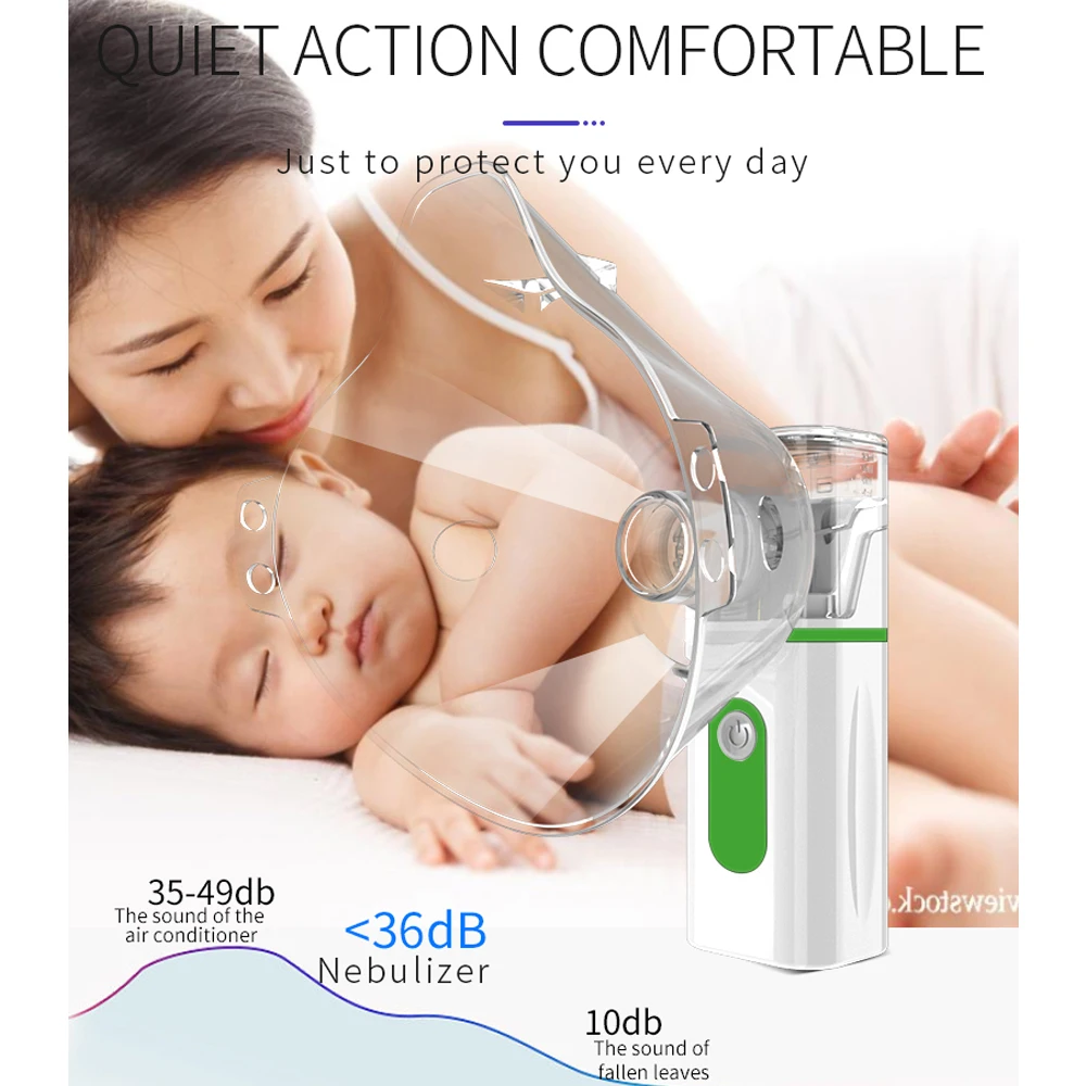 Bærbare Tavs Nebulizer Håndholdte Autoclean Inhalerer Nebulizer for børn, Voksne Forstøver Mesh Astma Inhalator Inhalador