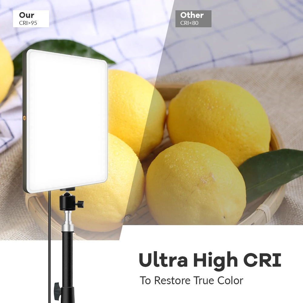 Dæmpbar LED-Belysning Panel Fotografering Fill-in-Lys Med Trefod Fjernbetjening Foto Studio Video Lampe til Live-YouTube