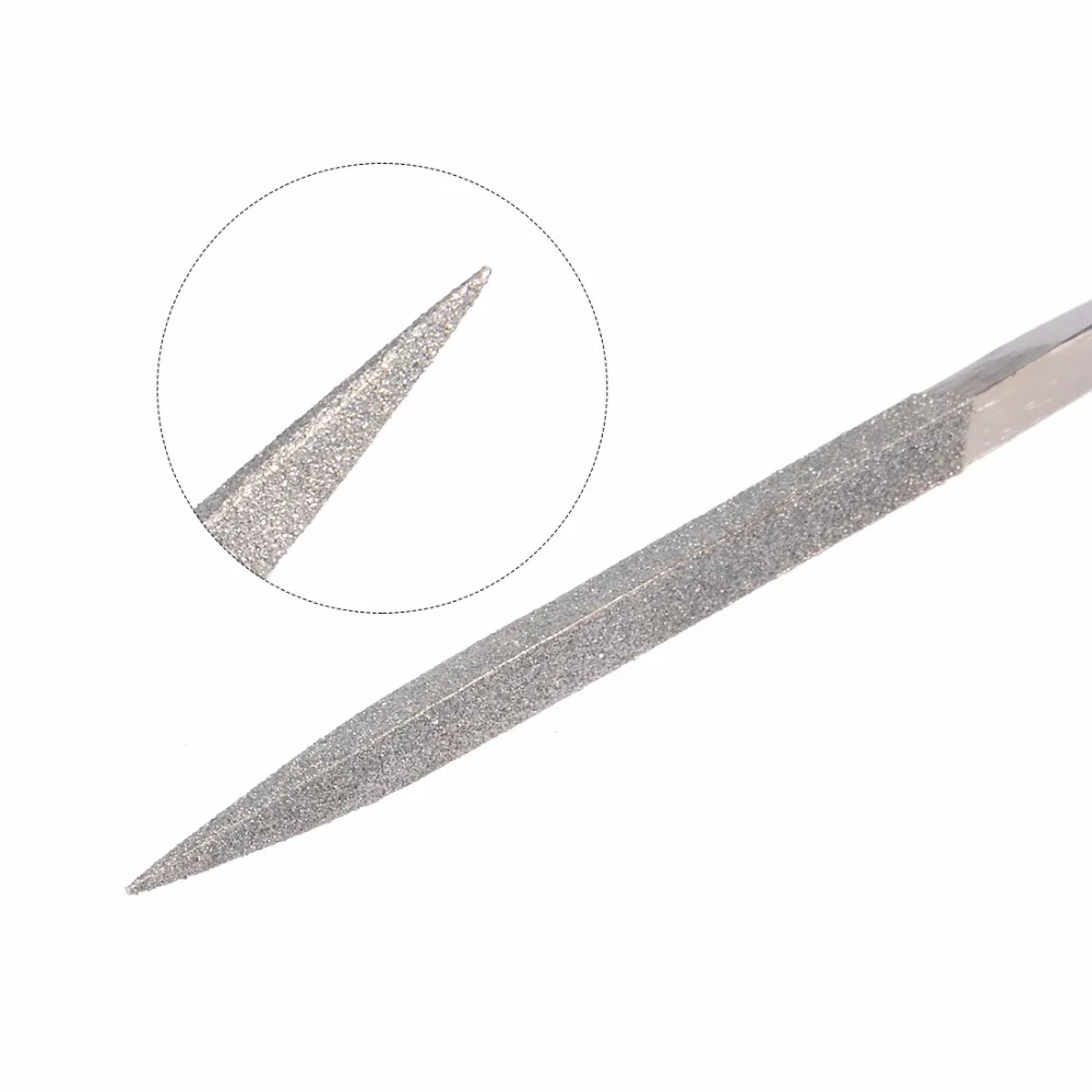 UXCELL 4stk 5 mm, Skaft Længde 180mm Trekantede Diamant Nål Fil 150 Grus til Metal, Glas, Sten,Kunst, Håndværk eller Smykker Felt