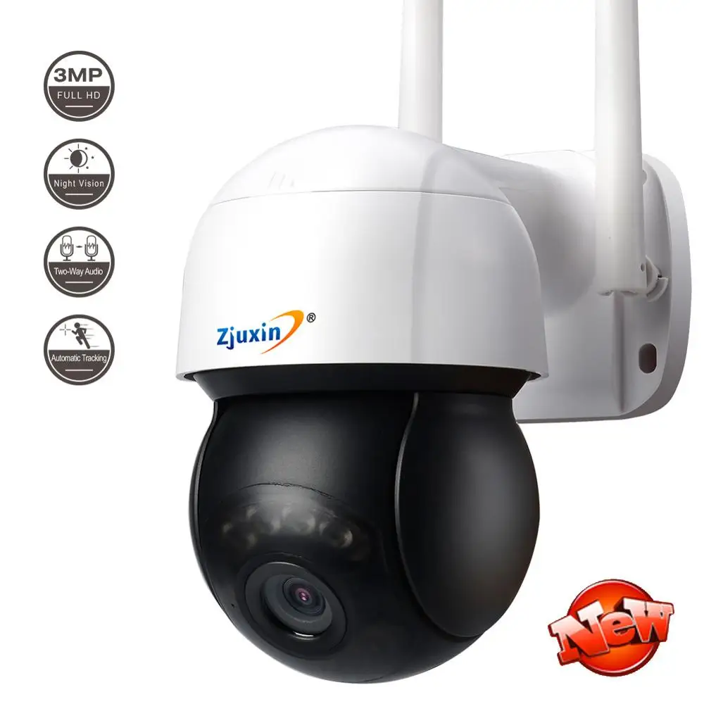 ZJUXIN 3MP PTZ Wifi IP-Kamera CCTV Sikkerhed Auto Tracking To-vejs audio Kamera ONVIF AI Menneskelige Opdagelse Udendørs Trådløse Cam