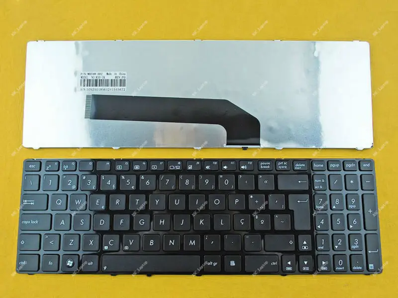Ny PO-portugisisk Teclado Tastatur Til Asus K50 K51 K50AB K50AD K50AF K50C K50IN K50IJ K50IN Bærbar Blank Sort Ramme