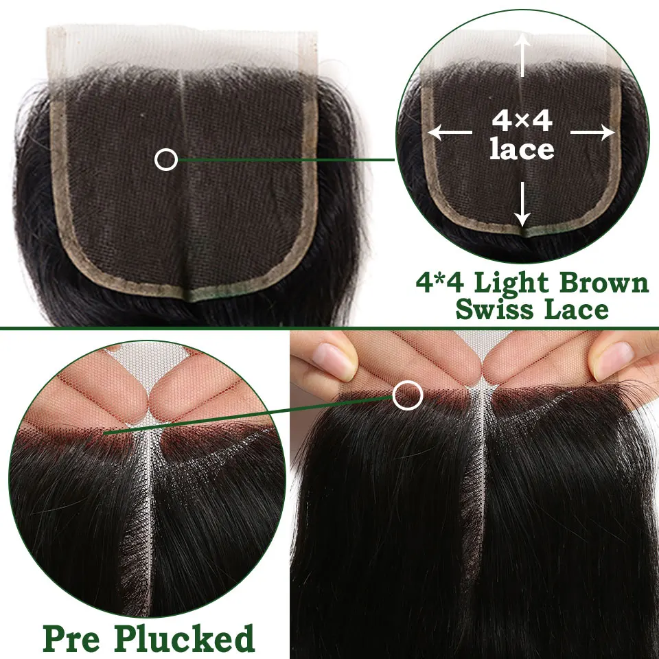BP Ombre Hair Bundter med Lukning Pre Farvet Grønne, Kroppen Bølge Hår Bundter med Lukning 3stk non Remy Human Hair med Lukning
