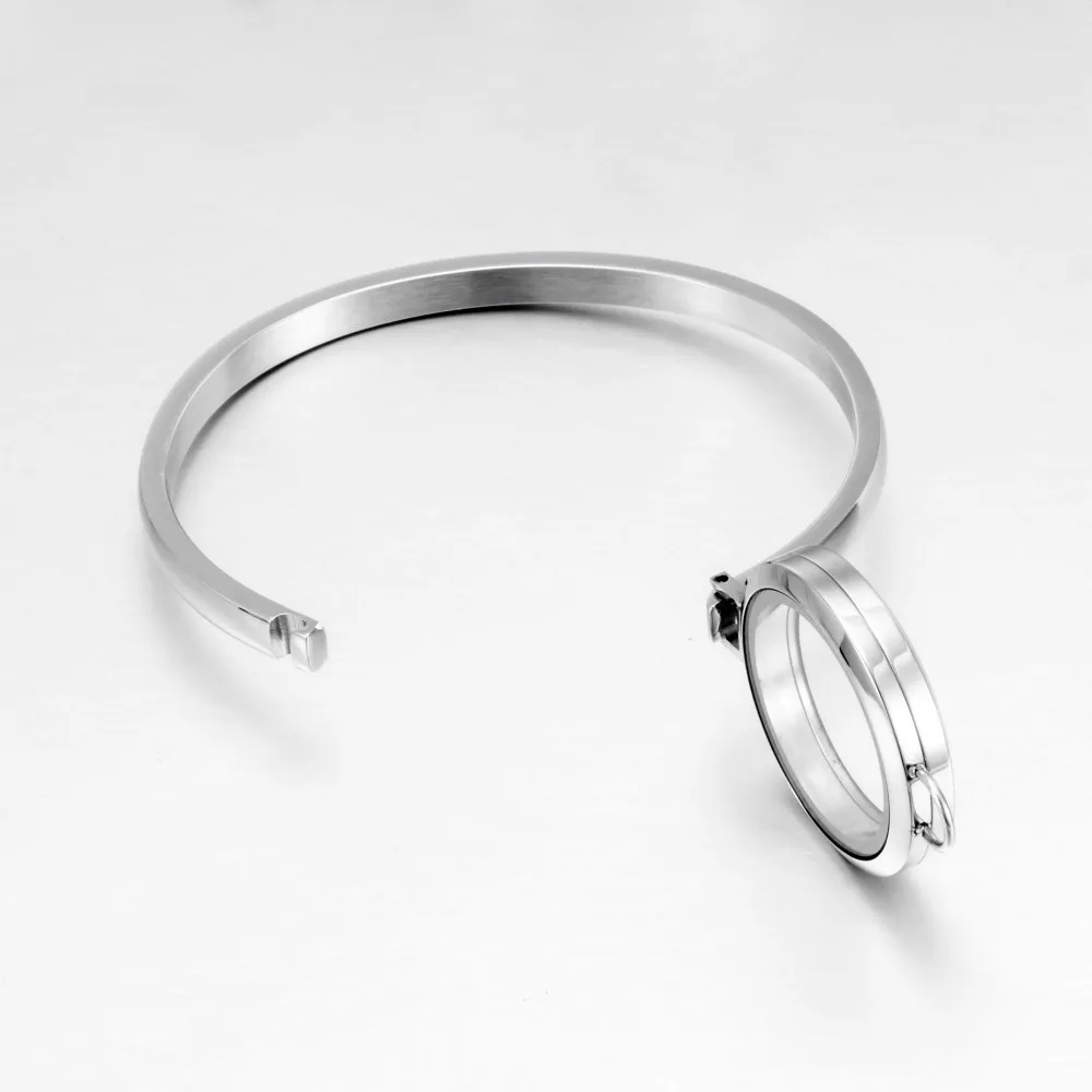 Top kvalitet Rustfri stål flydende medaljon armbånd smykker kan passe typer af charms