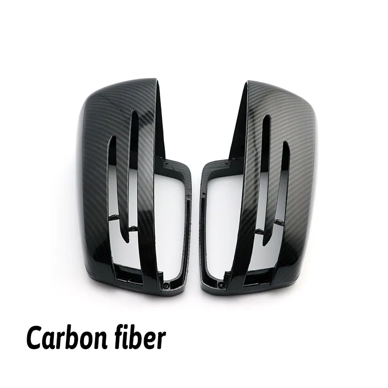 Ede 2stk Bil Styling Side Carbon Fiber Mønster for Mercedes Benz W176 W246 W204 W212 W221 C117 X204 X156 Mirror Cover Caps