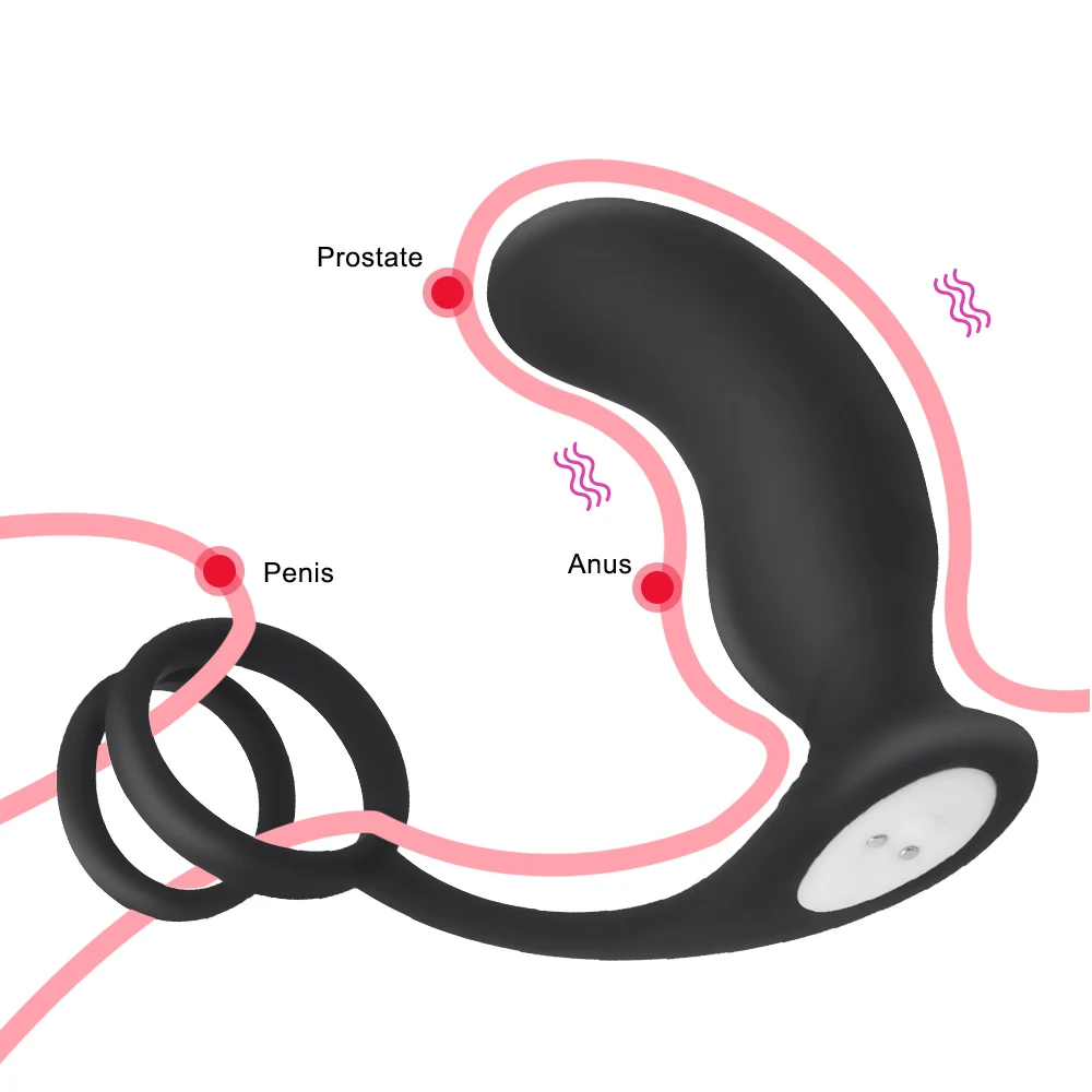 9 Frekvens G-Spot Stimulator Vibrator Anal Plug Forsinke Ejakulation Ring Butt Plug Prostata Massage Sex Legetøj Til Mænd