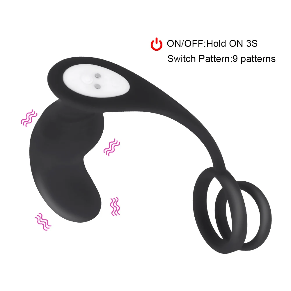 9 Frekvens G-Spot Stimulator Vibrator Anal Plug Forsinke Ejakulation Ring Butt Plug Prostata Massage Sex Legetøj Til Mænd