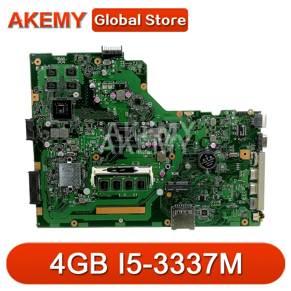Akemy X75VC Laptop Bundkort til ASUS X75VB X75VD X75VC X75VCP X75VD1 X75V Bundkort GT720M 4GB-RAM, I5-3337M/I5-3317M