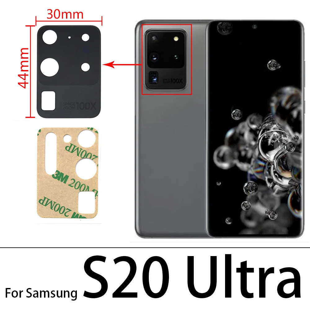 50stk Tilbage Kamera Glas Linse Til Samsung A30S A50S A31 A41 A51-A71-M21 M31 M31s A31 S20 Plus / S20 Ultra /Note 10 Lite
