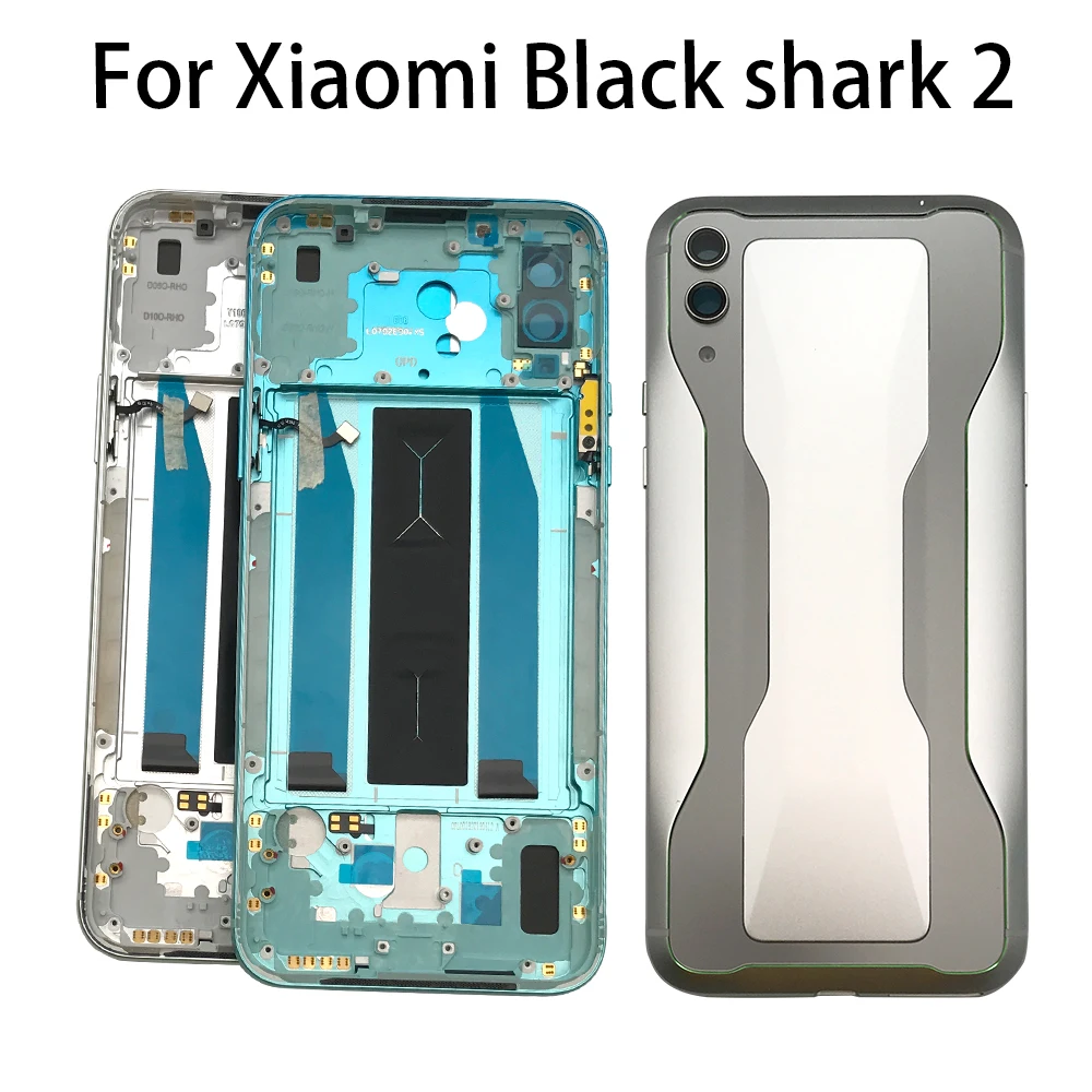 Tilbage Batteriet Dør Bageste Boliger Dække Sagen Med Side Keys Power og Volumen-Knapper Erstatning For Xiaomi Mi Black Shark 2 Skw-h0