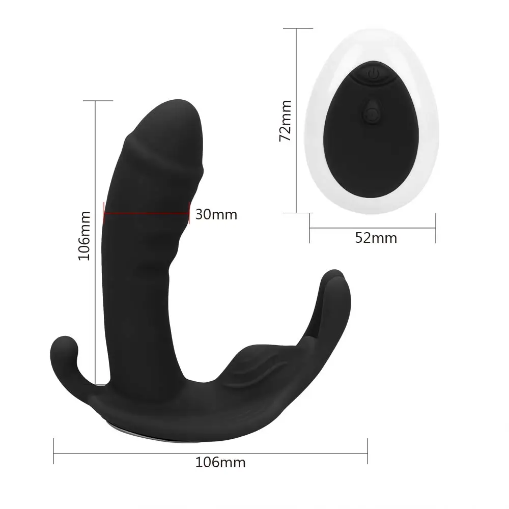 IKOKY 10 Speed Bærbare Butterfly Dildo Vibrator Klitoris Stimulator Vibrerende Trusser Sex Legetøj til Kvinder, G-Spot Massager