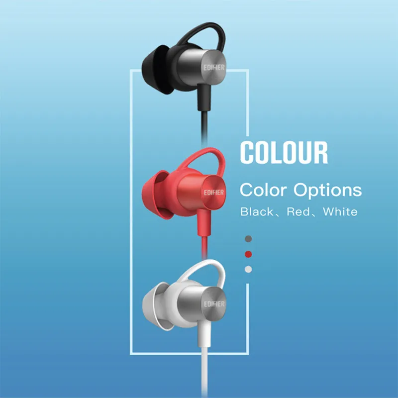 EDIFIER W310BT Bluetooth-Hovedtelefoner Trådløse Bluetooth-4.2 In-Ear Stereo Hovedtelefoner Blødt Ergonomisk Design IPX5 8.5 Arbejdstid