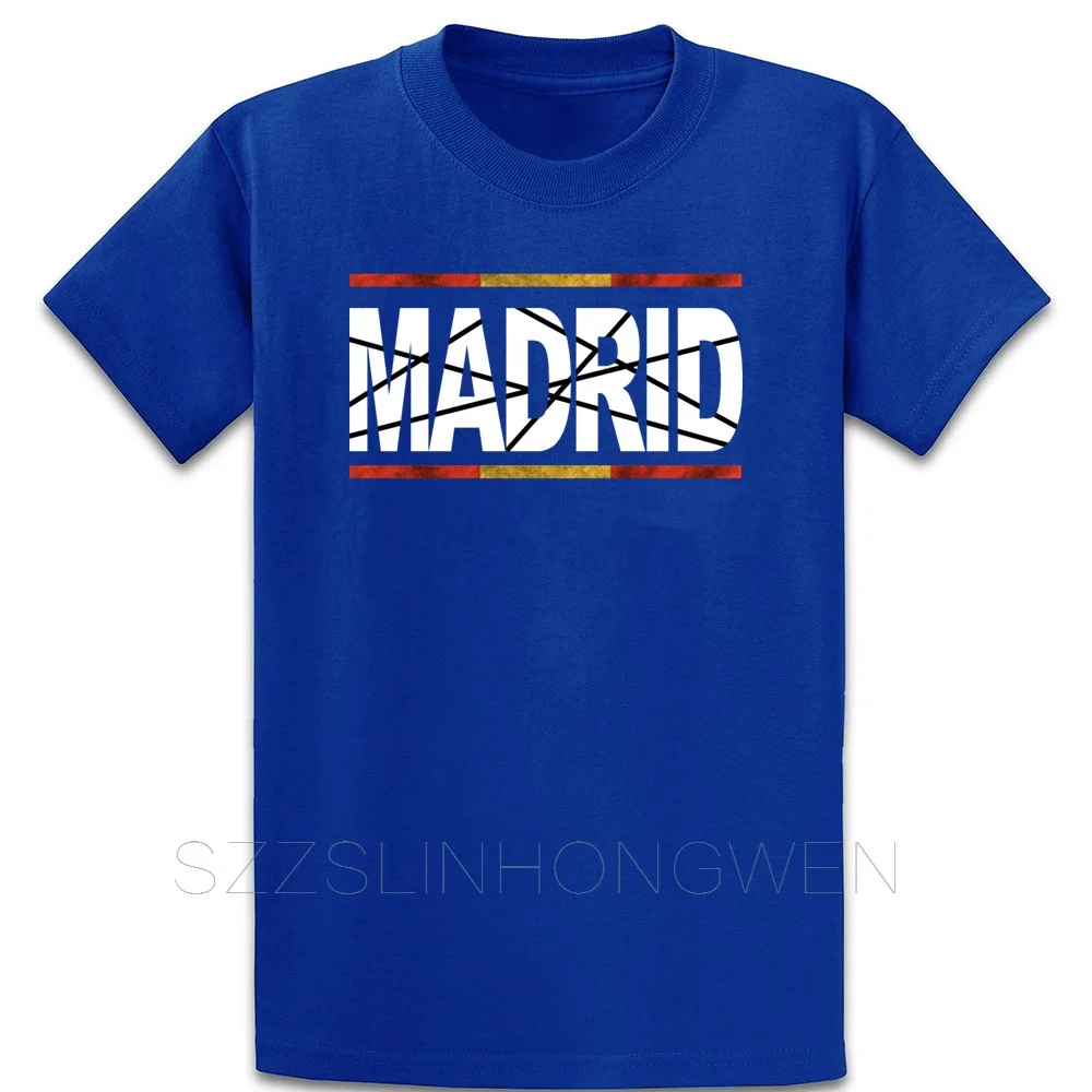 Madrid Spanien Shirt T-Shirt Personlig Søde Breve Kølige Forår Efterår Rund Hals Kortærmet Shirt I Åndbar