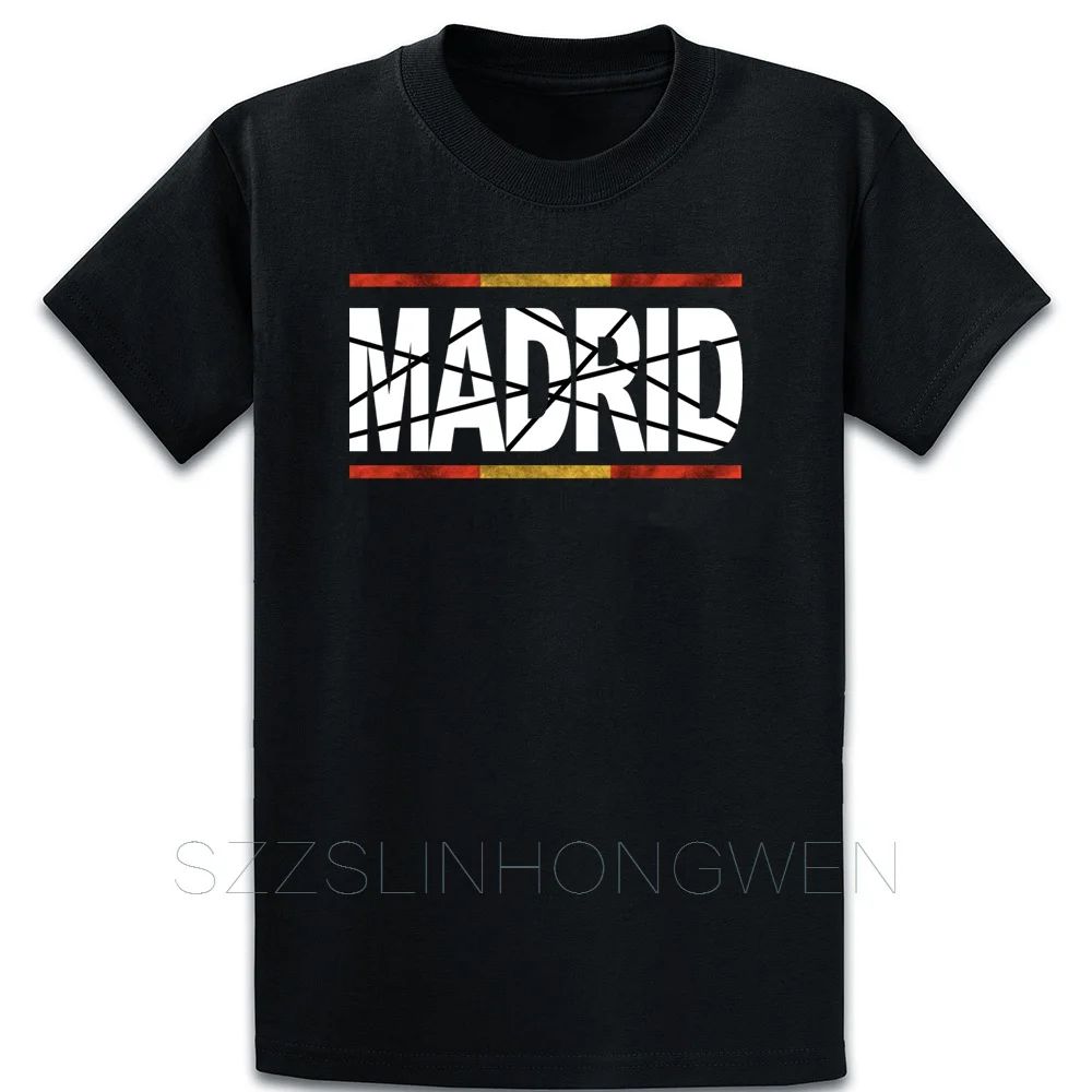 Madrid Spanien Shirt T-Shirt Personlig Søde Breve Kølige Forår Efterår Rund Hals Kortærmet Shirt I Åndbar