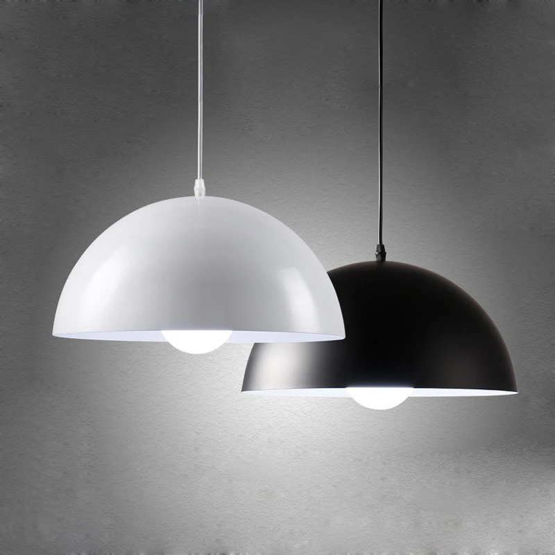 Moderne pendel sort/hvid Retro Droplight Bar Cafe Soveværelse Restaurant Amerikansk Country Stil Hængende Lampe