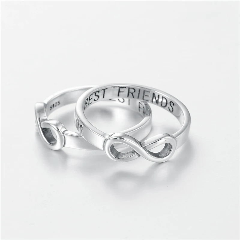 925 Sterling Sølv Infinity-Ring, Eternity-Ring Charms Bedste Ven Gave Uendelige Kærlighed Symbol, Fashion Ringe Til Kvinder