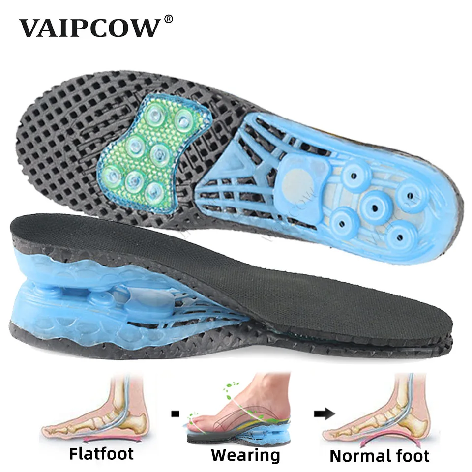 VAIPCOW EVA Foråret silikone-anatomisk svangstøtte Indlægssåler skær flade fødder orthotic skoens sål, Plantar Fasciitis,fodpleje