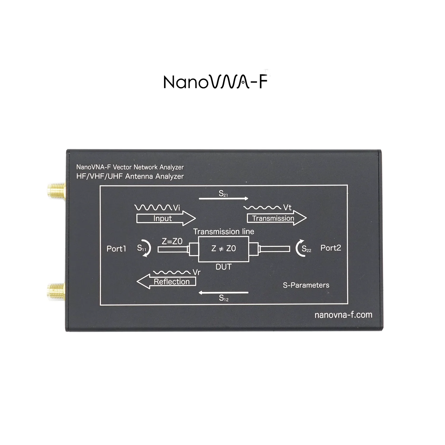 NanoVNA -F VNA Nano Bærbare Vector Network Analyzer SWR Meter 50KHz-1000MHz 4.3 Tommer IPS TFT Digital Kortbølget MF, HF, VHF