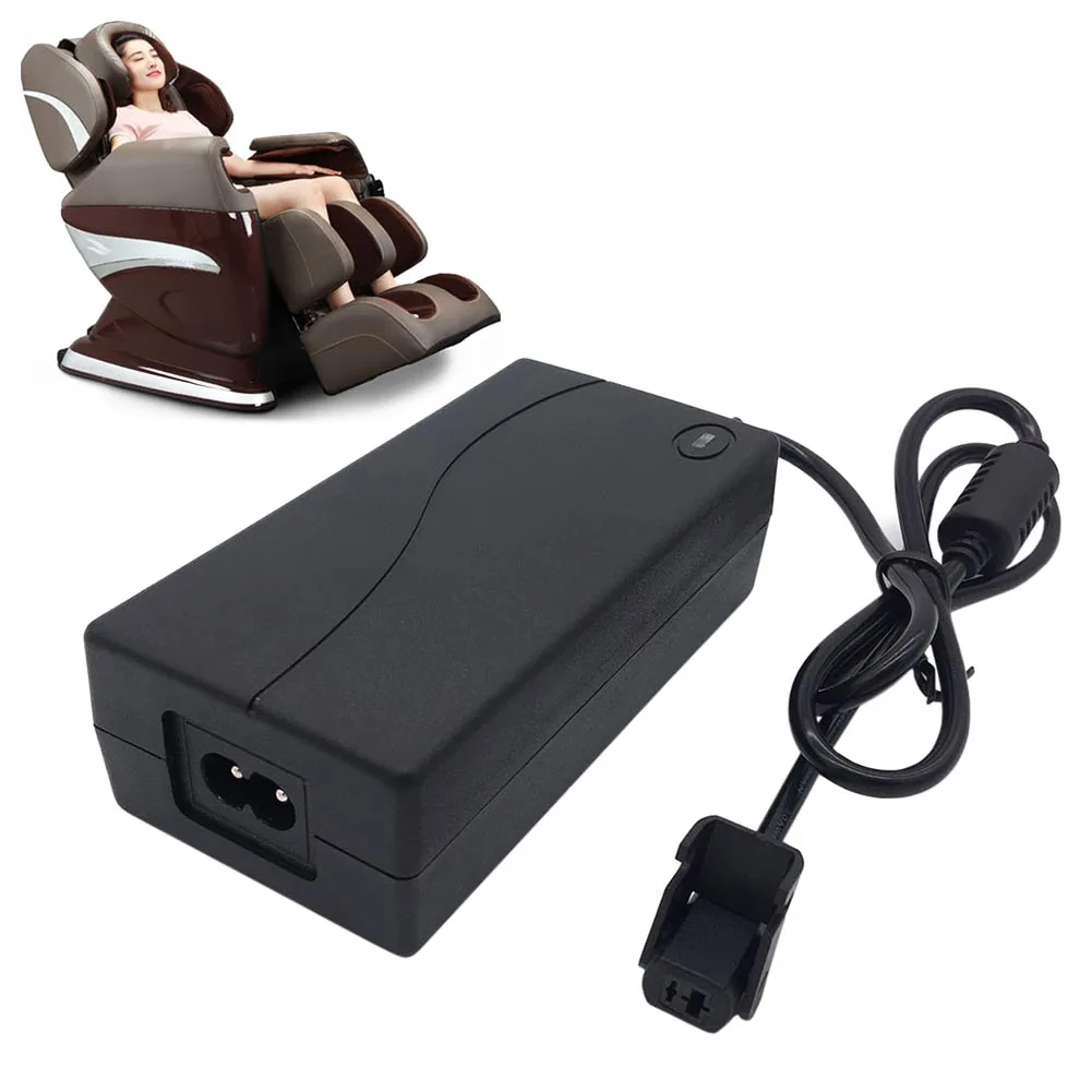 29V 2A kortslutning Varigt Hjem Transformer Omformer Elektrisk Hvilestol Massage Stol Universal Sofa Strømforsyning Adapter 2Pin