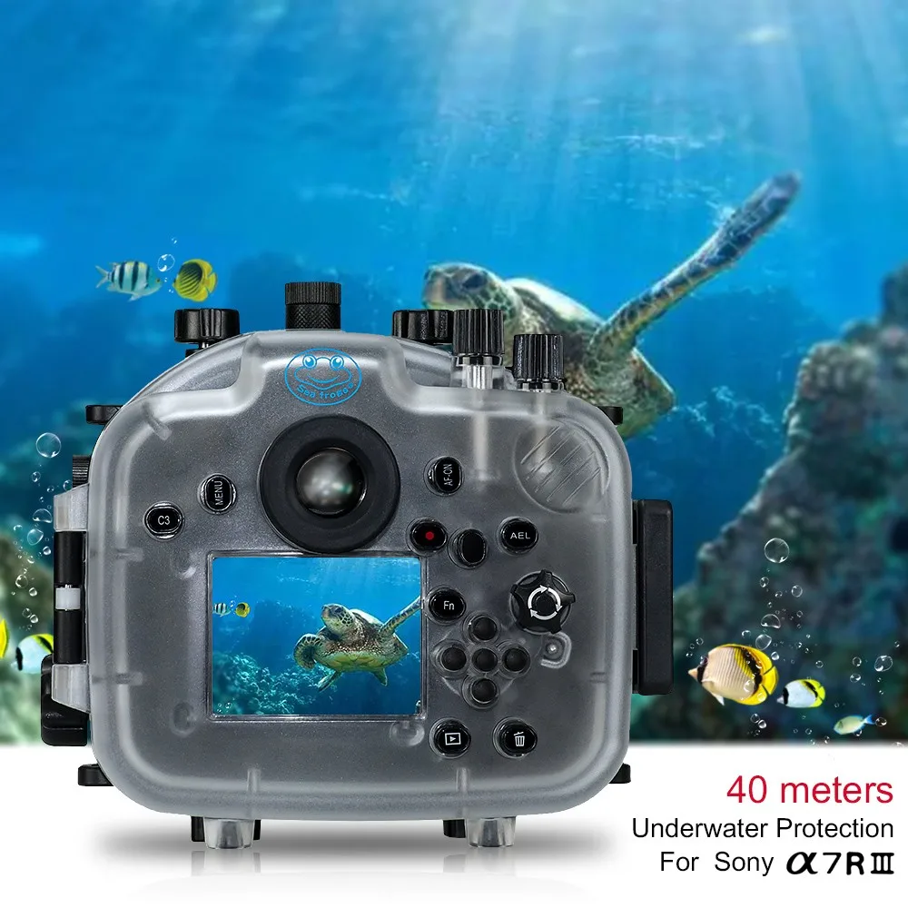 Seafrogs 40m/130ft Undervands Kamera Vandtæt Boliger Tilfældet For Sony A7 III A7R III Kamera+Seafrogs 8