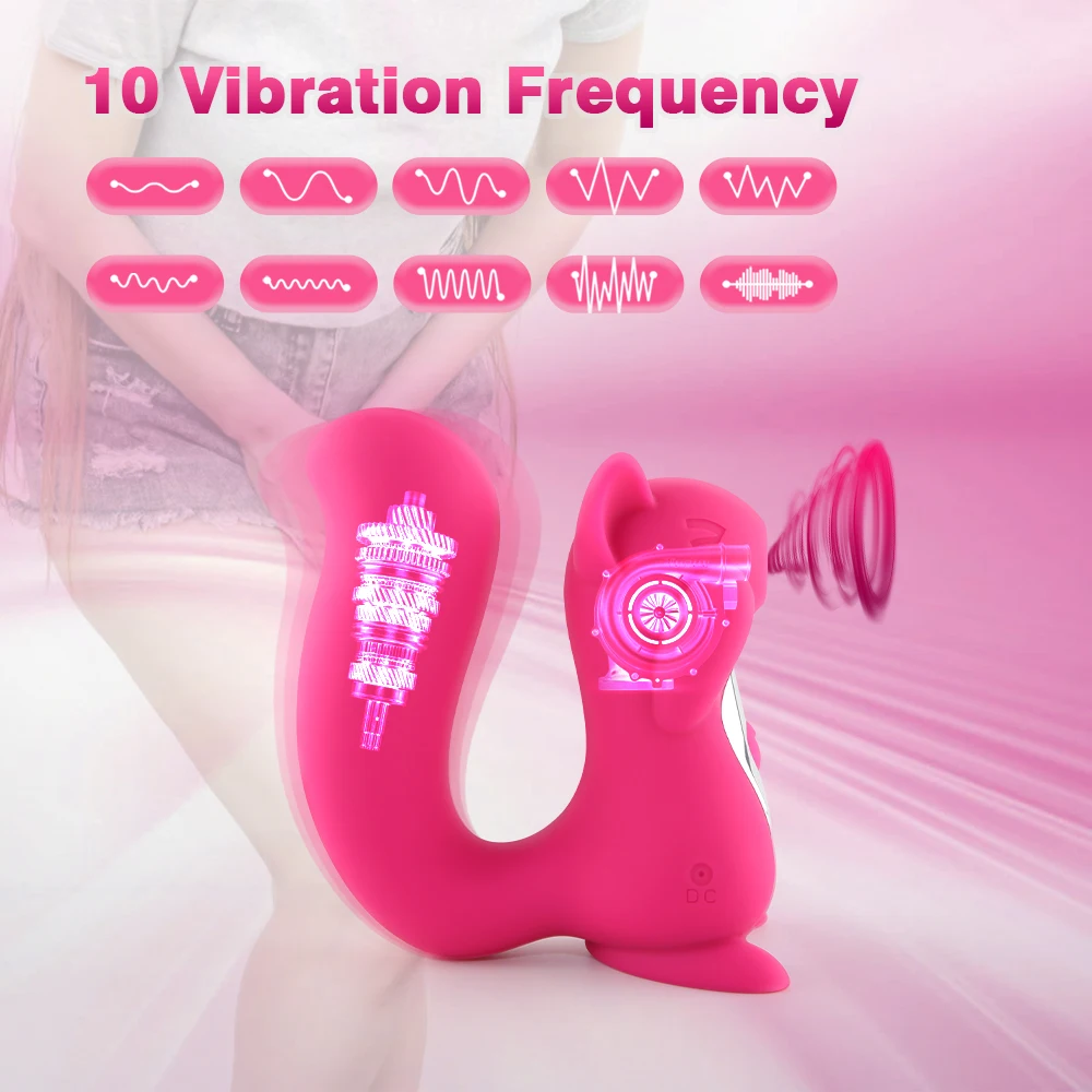 Vagina Sugende Dildo Vibrator til Kvinder Dobbelt Motor Vibrerende Sucker Oral Sex Klitoris Stimulator Erotisk Sex Pille Legetøj
