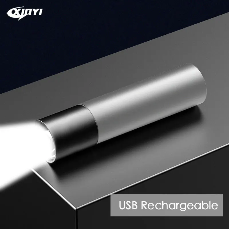 Mini-USB-Genopladelige LED Lommelygte Indbygget batteri 3 Belysning Tilstand Vandtæt Lommelygte Lys og Bærbare, der Passer til Nat Belysning