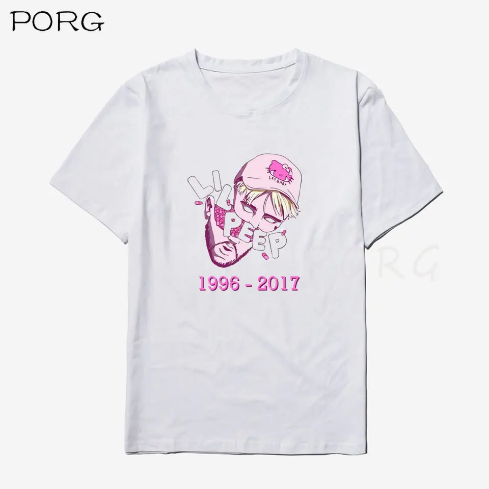 Lil Peep Mode Sjove T-shirts til Mænd T-Shirts, Casual Cool Hipster Mærke Harajuku Homme T-shirts til Mænd T-Shirts Uden Print